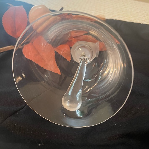 Large Crystal Table Bell With  Frosted Sparrow on Top - Picture 10 of 12